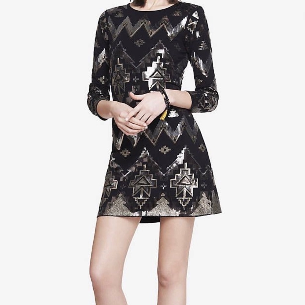 New Express Sequin Mini Dress
